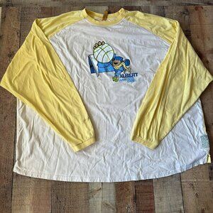 Fat Albert & The Junkyard Gang Platinum Fubu Raglan Shirt 6XL White & Yellow Cot